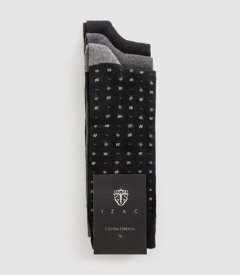 Chaussettes coton stretch marine