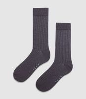 Chaussettes fil Ã©cosse grise anthracite
