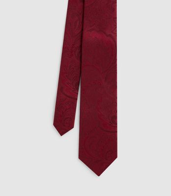 Cravate classique 7cm bordeaux