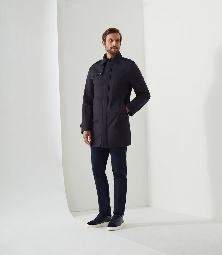 manteau droit zippé