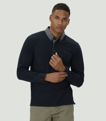 Polo manches longues marine