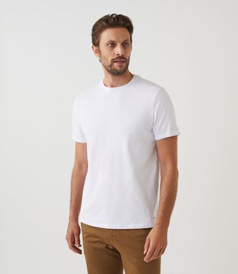 T-shirt col rond manches courtes blanc
