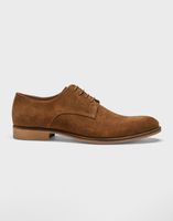 Derby cuir suÃ©dÃ© camel