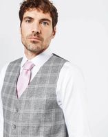 Gilet ville carreaux gris