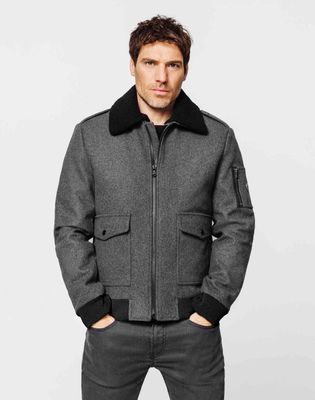 Blouson aviateur gris