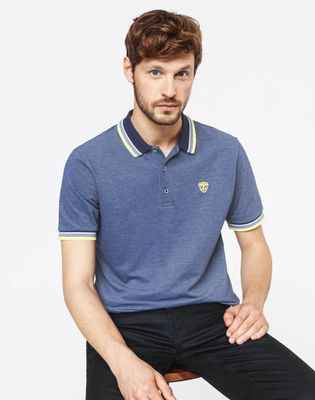 Polo coton piquÃ© indigo