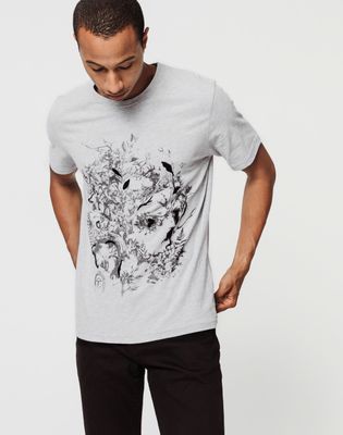 T-shirt gris motif fashion