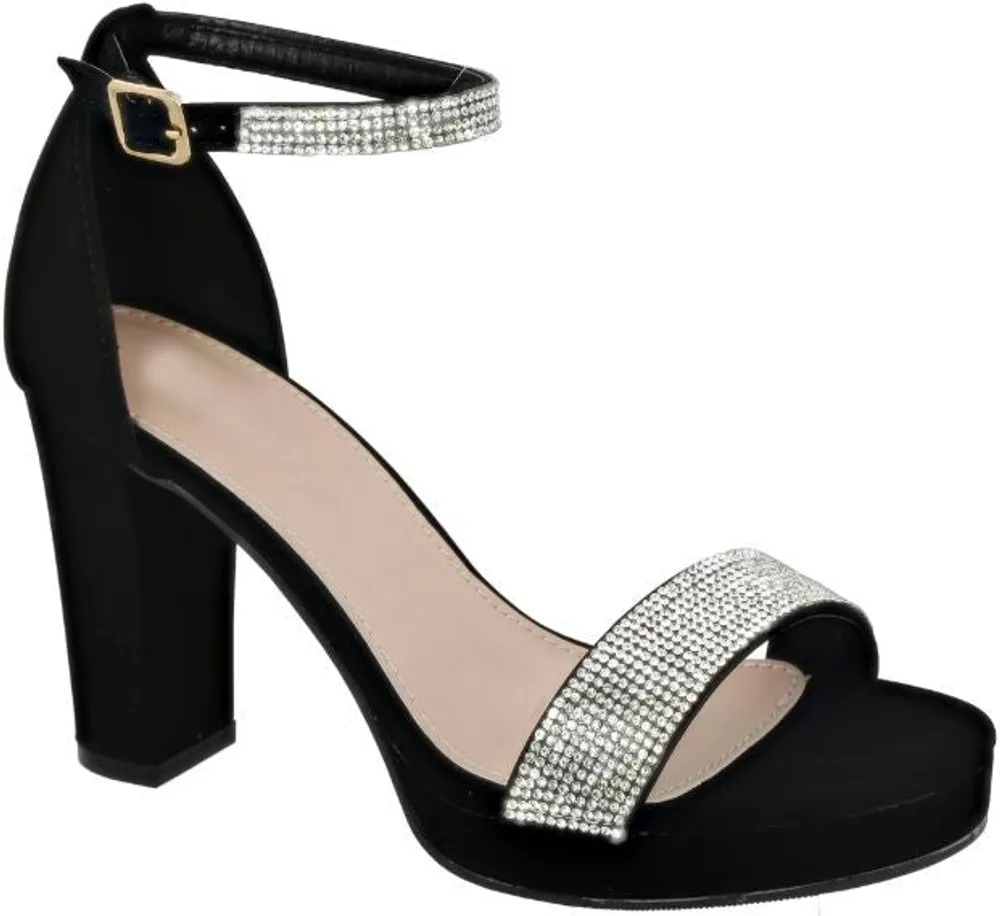 Women's HighHeel Emma Dress Sandals: Blk