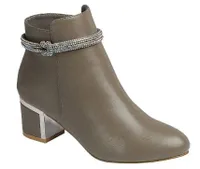 Womens Block Heel Ester Dress Bootie: Grey