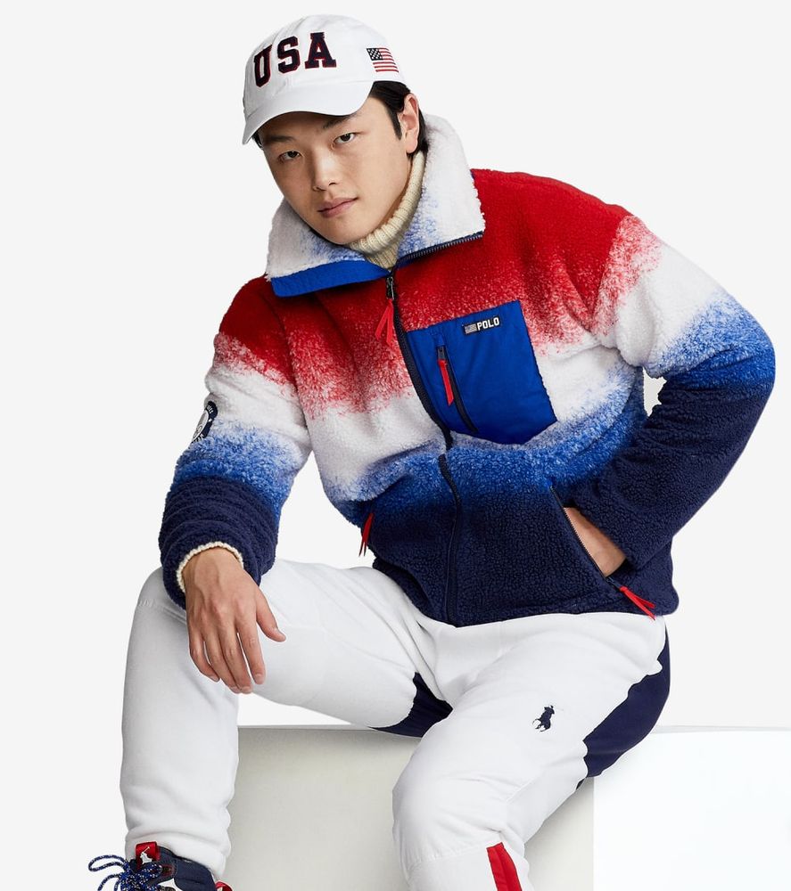 Polo Ralph Lauren Team USA Tie Dye Pile Fleece Jacket | Alexandria Mall