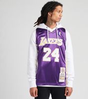 Shop Mitchell & Ness Los Angeles Lakers Magic Johnson Pullover Short Sleeve  Jersey NNMPSC19040LAL-PURP purple