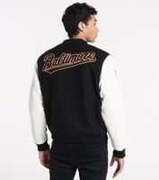 Baltimore Orioles Mashup Black Varsity Jacket