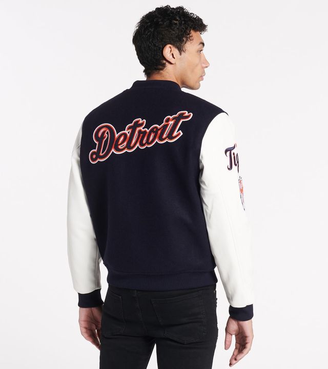 Men's Detroit Tigers Pro Standard Navy/White Varsity Logo Full-Zip