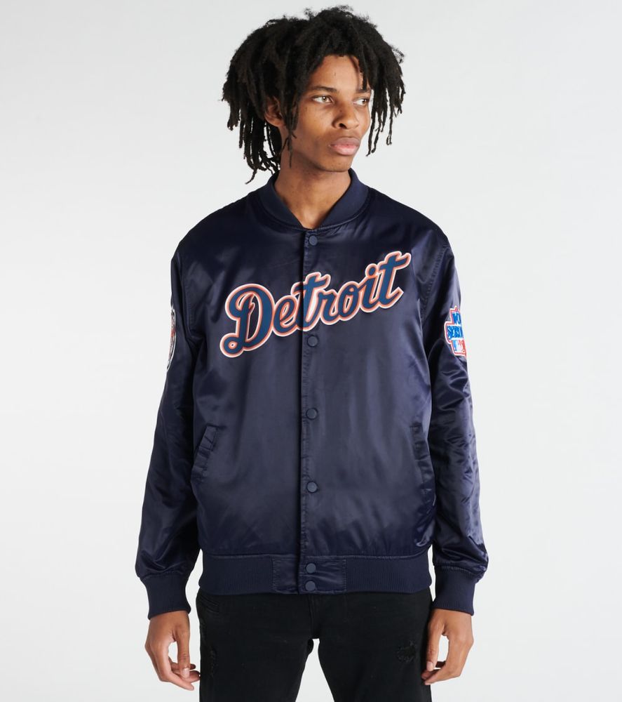 Pro Standard Detroit Tigers All Over Print Satin Jacket (Midnight