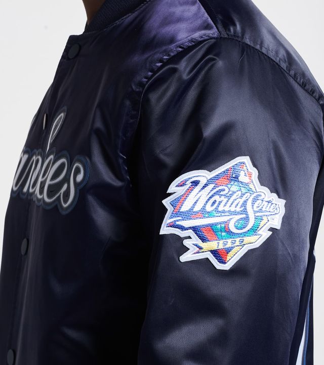 NEW YORK YANKEES MASH UP SATIN JACKET (MIDNIGHT NAVY)