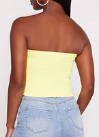 Womens Basic Seamless Bandeau Top, Yellow, Size S-M