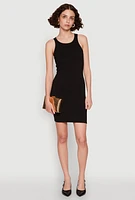 Womens Ribbed Knit Tank Mini Dress,