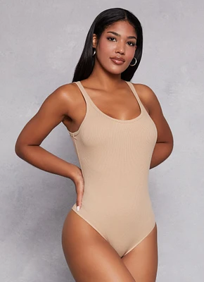 Womens Basic Scoop Neck Tank Bodysuit,