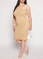 Womens Plus Basic Midi Tube Dress, 1X