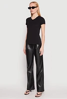 Womens V Neck Short Sleeve Tee,