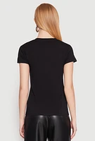 Womens V Neck Short Sleeve Tee,