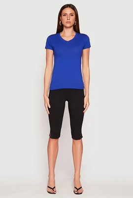 Womens V Neck Short Sleeve Tee,