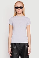 Womens High Neck Short Sleeve Tee,