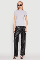 Womens High Neck Short Sleeve Tee,