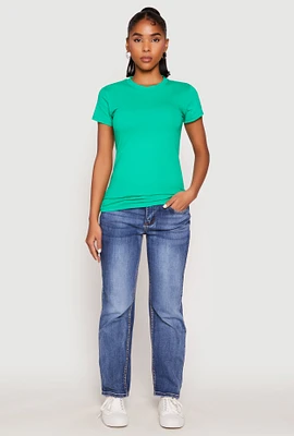 Womens High Neck Short Sleeve Tee,