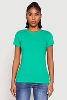 Womens High Neck Short Sleeve Tee,