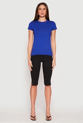 Womens High Neck Short Sleeve Tee,