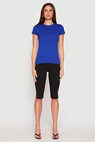 Womens High Neck Short Sleeve Tee,