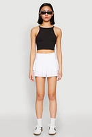 Womens Daisy High Neck Cropped Tank Top,