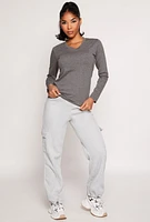 Womens V Neck Long Sleeve T Shirt,