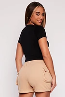 Womens Seamless Crew Neck Crop Top,