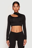 Womens Daisy Keyhole Shoulder Crop Top,