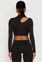 Womens Daisy Keyhole Shoulder Crop Top,