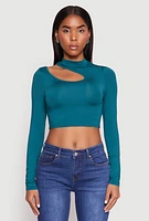 Womens Daisy Keyhole Shoulder Crop Top,