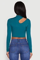 Womens Daisy Keyhole Shoulder Crop Top,