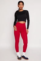 Womens Seamless Long Sleeve Crop Top, M-L