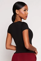 Womens Short Sleeve Crew Neck Top,