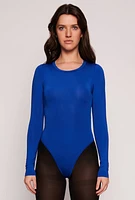 Womens Daisy Long Sleeve Crew Neck Bodysuit,