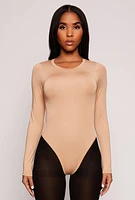 Womens Daisy Long Sleeve Crew Neck Bodysuit,