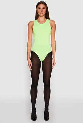 Womens Daisy Crew Neck Tank Bodysuit,