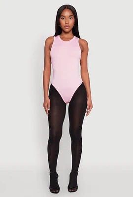 Womens Daisy Crew Neck Tank Bodysuit,
