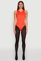 Womens Daisy Crew Neck Tank Bodysuit, M