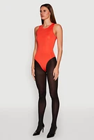 Womens Daisy Crew Neck Tank Bodysuit, M