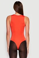 Womens Daisy Crew Neck Tank Bodysuit,