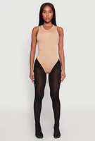 Womens Daisy Crew Neck Tank Bodysuit,