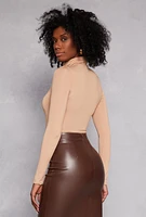 Womens Daisy Turtleneck Bodysuit,